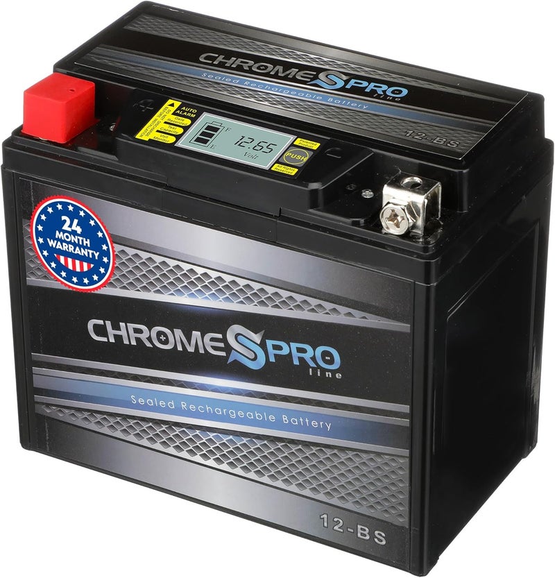 Chrome S Pro iGel 12-BS Maintenance-Free 12V 11Ah Battery Replacement for ATV, Motorcycle, Jet Skis, Scooter, UTV, and More - Nut and Bolt (T3) Terminal - Image 1