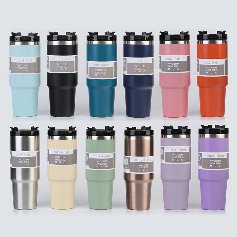 304 Stainless Steel 30Oz Handle Cup Portable Car Thermos Cup Large Capacity Cold Sports Kettle - Image 4