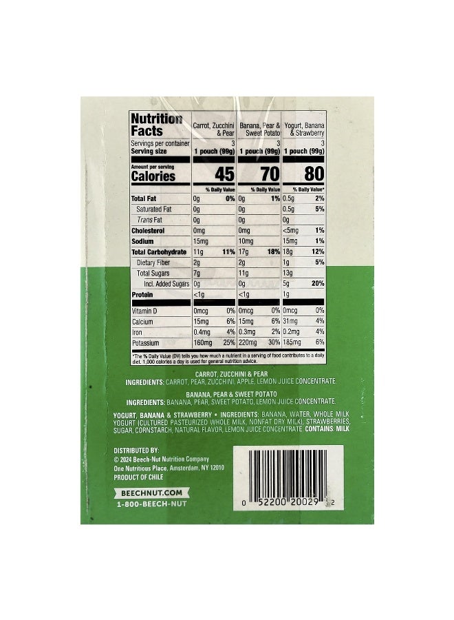 Beech-Nut, Favorite Flavors Variety Pack, 6+ Months & 12+ Months, 9 Pouches, 3.5 oz (99 g) Each - Image 2