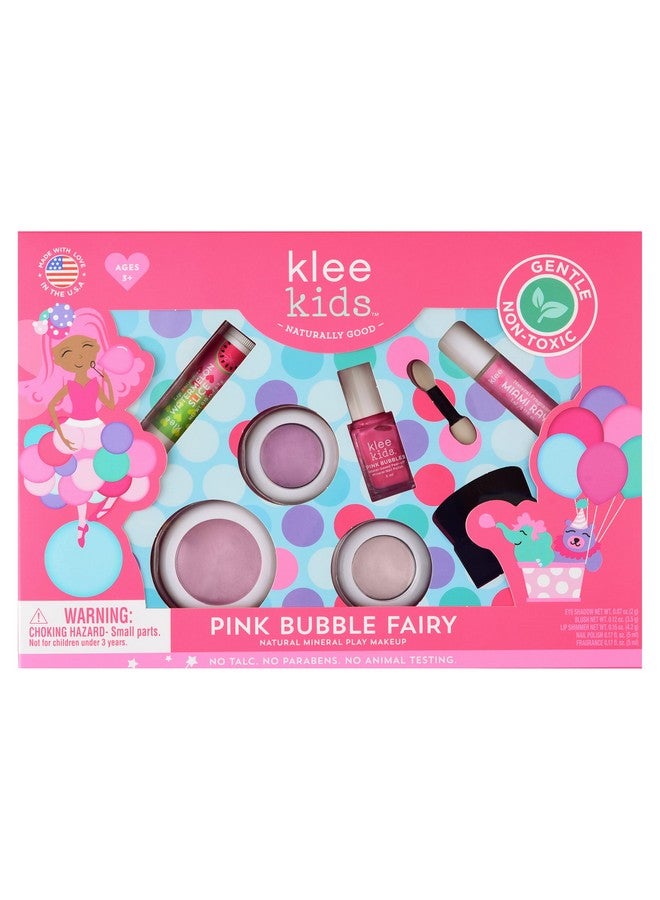 LunaStar Luna Star Naturals Klee Kids Deluxe Play Makeup Kit. Gentle and Non-Toxic. Made in USA. (Pink Bubble Fairy) - Image 1