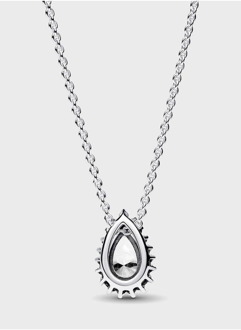 PANDORA Sparkling Pear Halo Collier Necklace  - Image 1