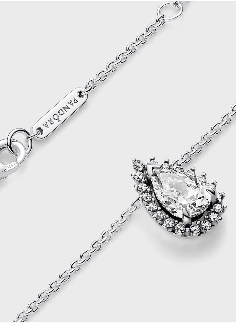 PANDORA Sparkling Pear Halo Collier Necklace  - Image 3