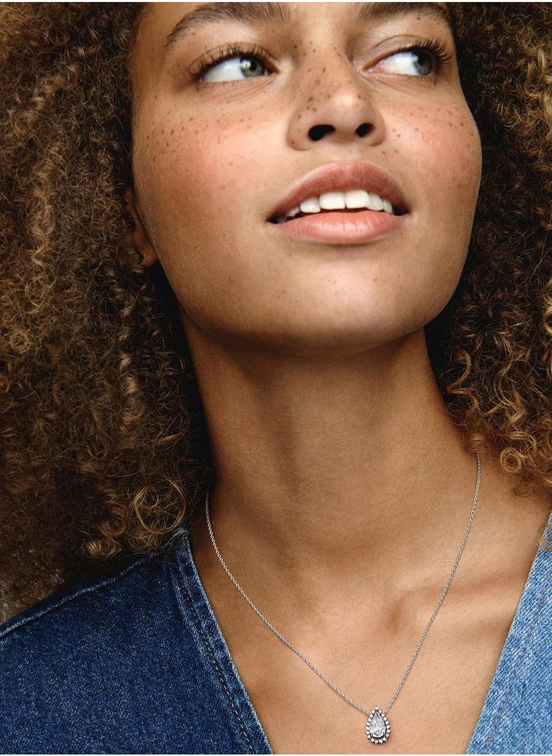 PANDORA Sparkling Pear Halo Collier Necklace  - Image 5