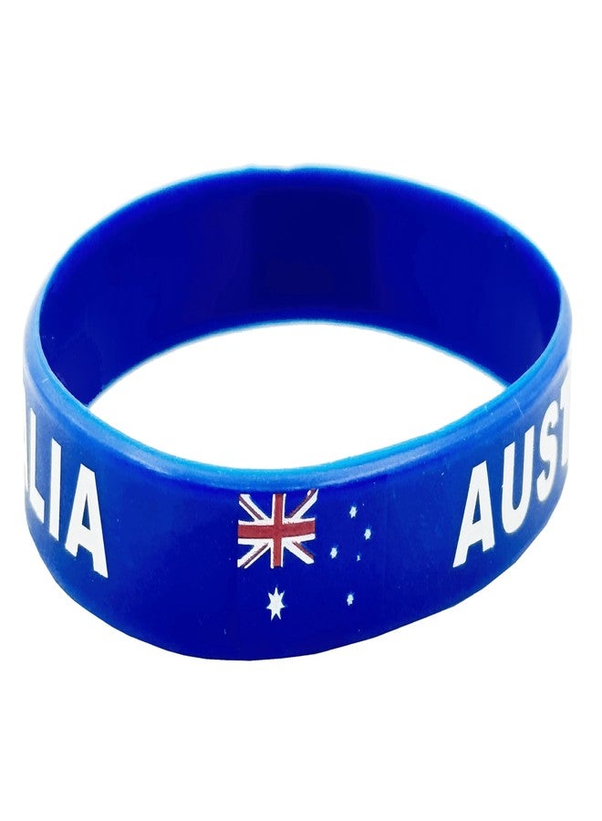 LLBFHH 4 Pcs Australia Australian Country Flag Rubber Bracelets, National Flag Silicone Bracelet, Rubber Wristbands Patriotic Decorations Gift - Image 2