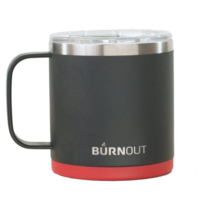 BurnOut 20 Instant Drinkability Temperature Control Mug 14 oz Black with Red