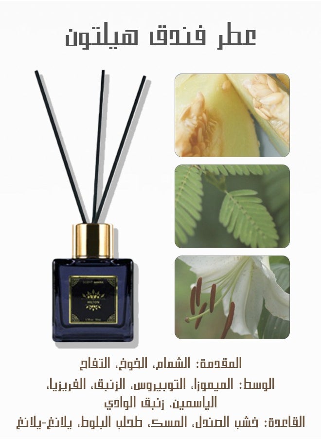 Litus - Premium Home Perfume Reed Diffuser,Hotel(Floral Fruity Bliss) Fragrance,5 Rattan Reeds,50ml - Image 1