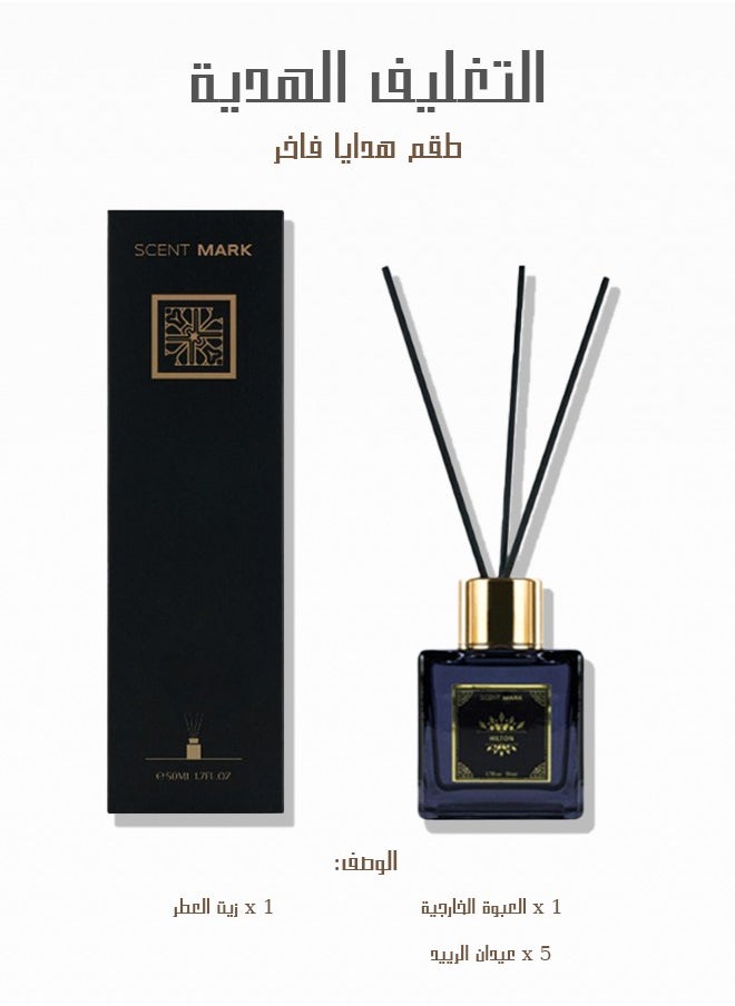 Litus - Premium Home Perfume Reed Diffuser,Hotel(Floral Fruity Bliss) Fragrance,5 Rattan Reeds,50ml - Image 1