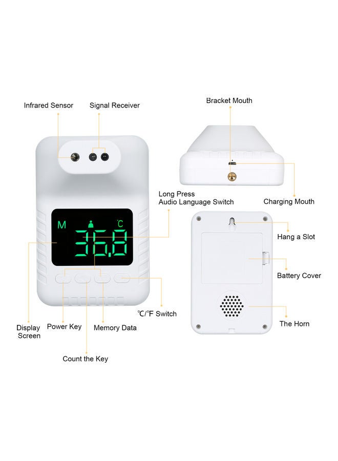 NIBEMINENT Wall-Mounted Non-Contact Infrared Thermometer - Image 2