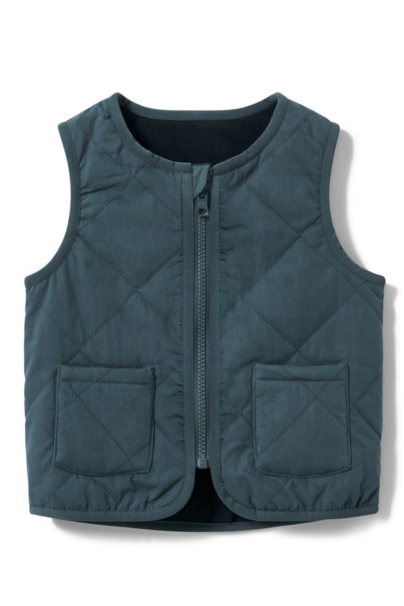 Tchibo سترات بدون أكمام بتصميم V للأطفال الأولاد، رمادي داكن - Image 2