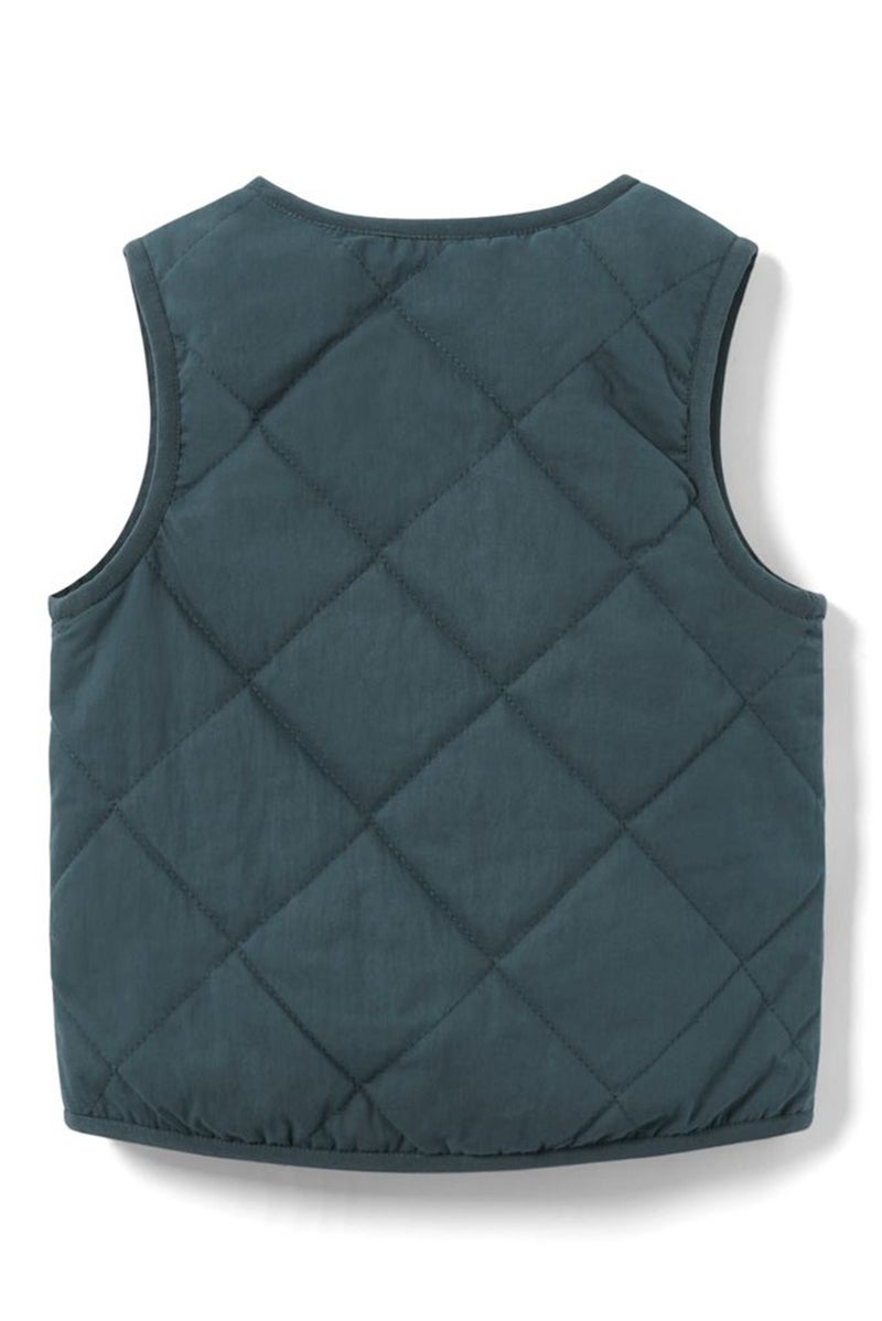 Tchibo سترات بدون أكمام بتصميم V للأطفال الأولاد، رمادي داكن - Image 4