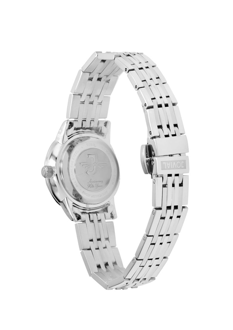 JOVIAL 5089 LSMQ01E Women's Metal Band Watch, Simple, Elegant, Stainless Steel band, Blue dial, Quartz Movement, 28MM - Image 3