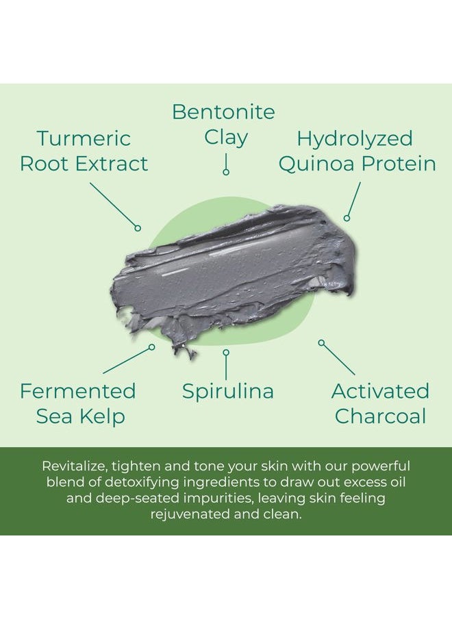 Sea-El Sea-el Sea Kelp Mud Face Mask Skincare Activated Charcoal & Bentonite Clay Detox & Repair Facial Mask Calming Hydration Boost - Turmeric & Aloe Daily Glow Essentials for Women & Men - 2oz  - Image 3