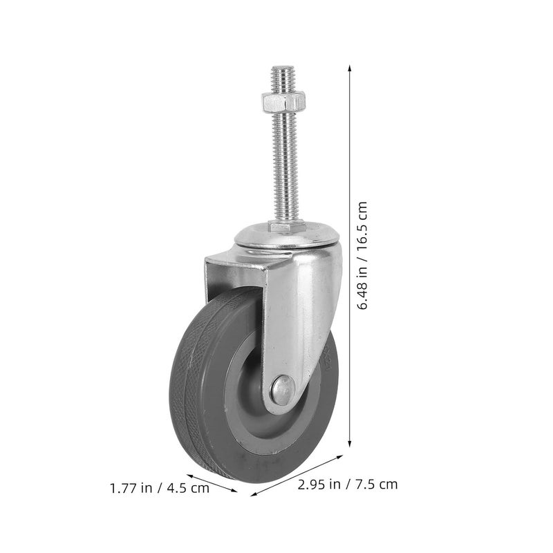 ibasenice 2pcs Quiet Furniture Moving Wheels: Vacuum Cleaner Replacement Caster Wheels - Stem Casters for Sofa Coffee Table Office Chair - Image 2