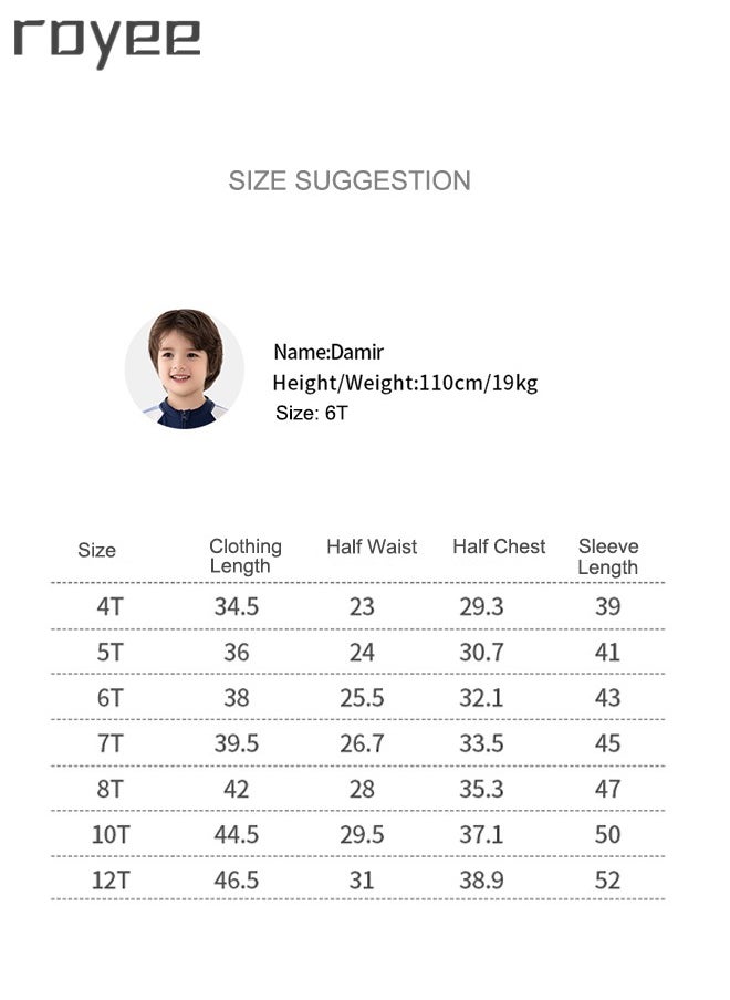 Royee 3-Piece Boys Split Long Sleeved Swimsuit With Swim Cap Suit for Toddler/Junior/Youth Aged 2-12 Years boys  - Image 5