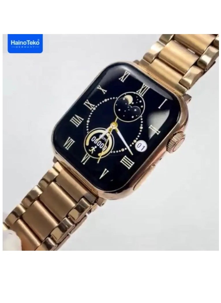 Haino Teko - G9 Mini Rose Gold Edition Ladies Smart Watch with Three Set Strap and Stylish Bracelet Combo - Image 1