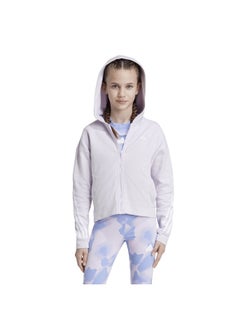 Adidas adidas G Fi 3S Fz Purple Training Track Tops 7-8Y  - Image 3