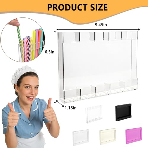 NTIERA New Upgrade 9.5" Large Acrylic Straw Holder for Cabinet Door-Reusable Tumbler Straw Organizer Storage,Small Kitchen Organizers and Storage Accessories Container,Ultra Sticky Cupboard Door Mounted - Image 2