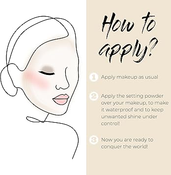 gosh بودرة تثبيت مقاومة للماء من GOSH | بودرة نهائية فضفاضة لجميع ألوان البشرة | ماتعة وطويلة الأمد لبشرة خالية من العيوب | لتثبيت المكياج | مقاومة للماء ومضادة للتلطخ ونباتية - Image 3