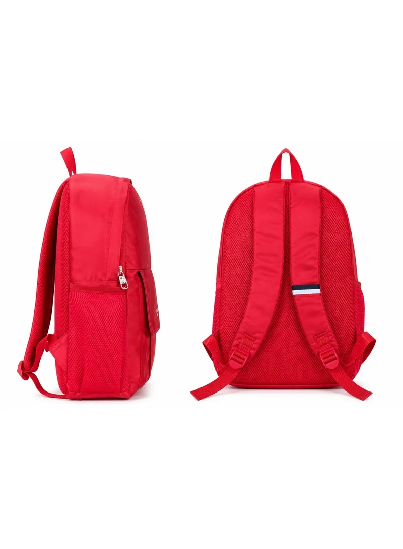 U.S. Polo Assn. BURGUNDRY U.S. Polo Assn. Classic Heritage Red Classic Flap Backpack for School and Office MultiCompartment Bag for Campus  | Best Price UAE