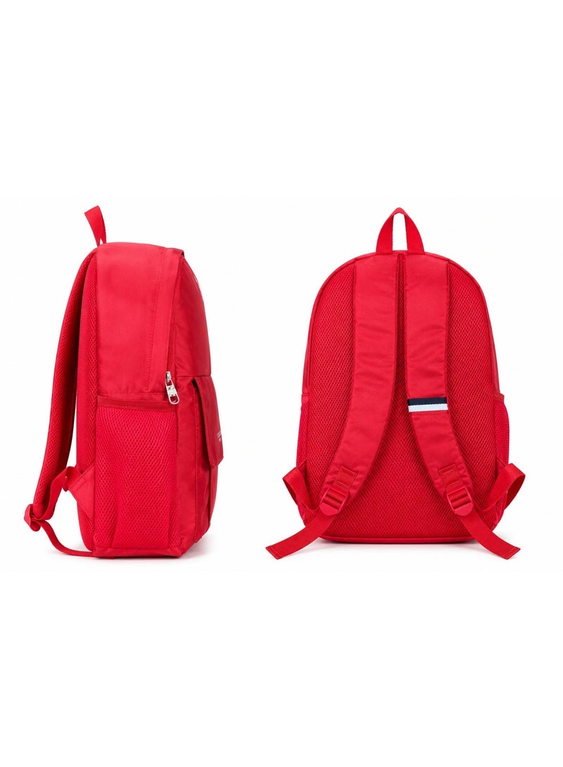 U.S. Polo Assn. Classic Heritage Red Classic Flap Backpack for School and Office MultiCompartment Bag for Campus - Image 3