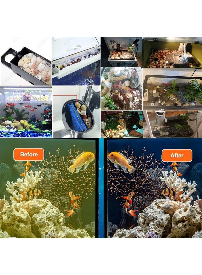 COLOURFUL - Aquarium Filter Media | Improved Water Quality and Healthy Fish Tanks | 10 Piece Bio Ball + 150g Yellow Bacterial Ring + 150g Activated Carbon, (3 in 1 Filter Media with Net Bag, Combo-5) - Image 3