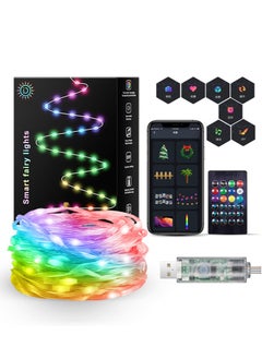 RGB String Lights, 200LED, Music Sync, Smart LED Outdoor Lights, App Remote, Compatible with Alexa Google and Siri