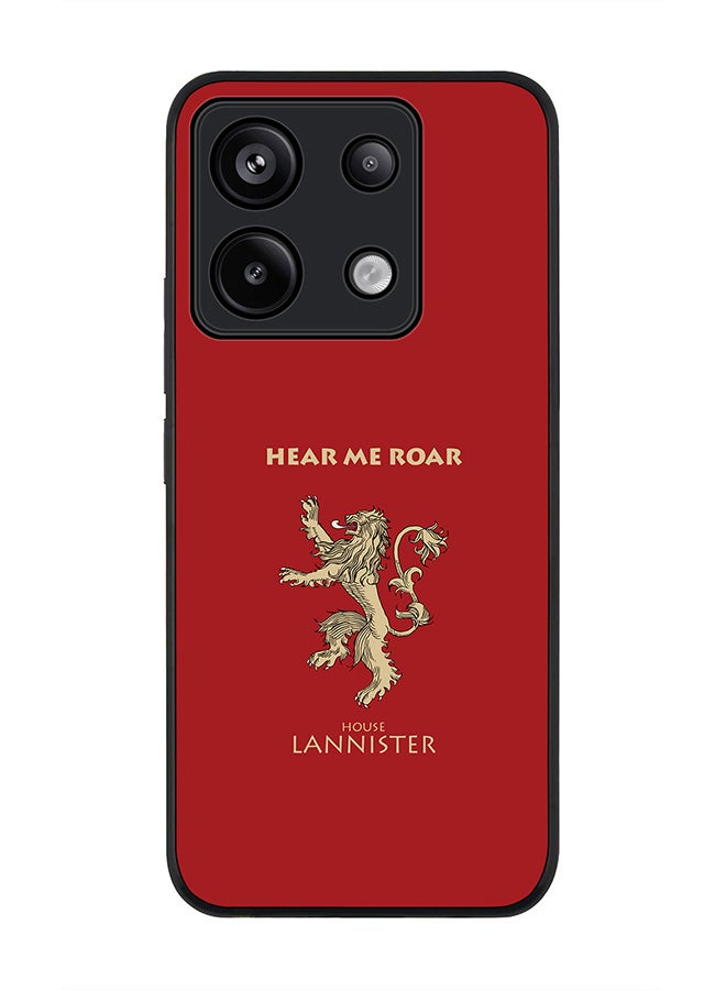 Stylizedd Rugged Black edge case for Poco X6 5G, Slim fit Soft Case Flexible Cover - GOT House Lannister - Image 1