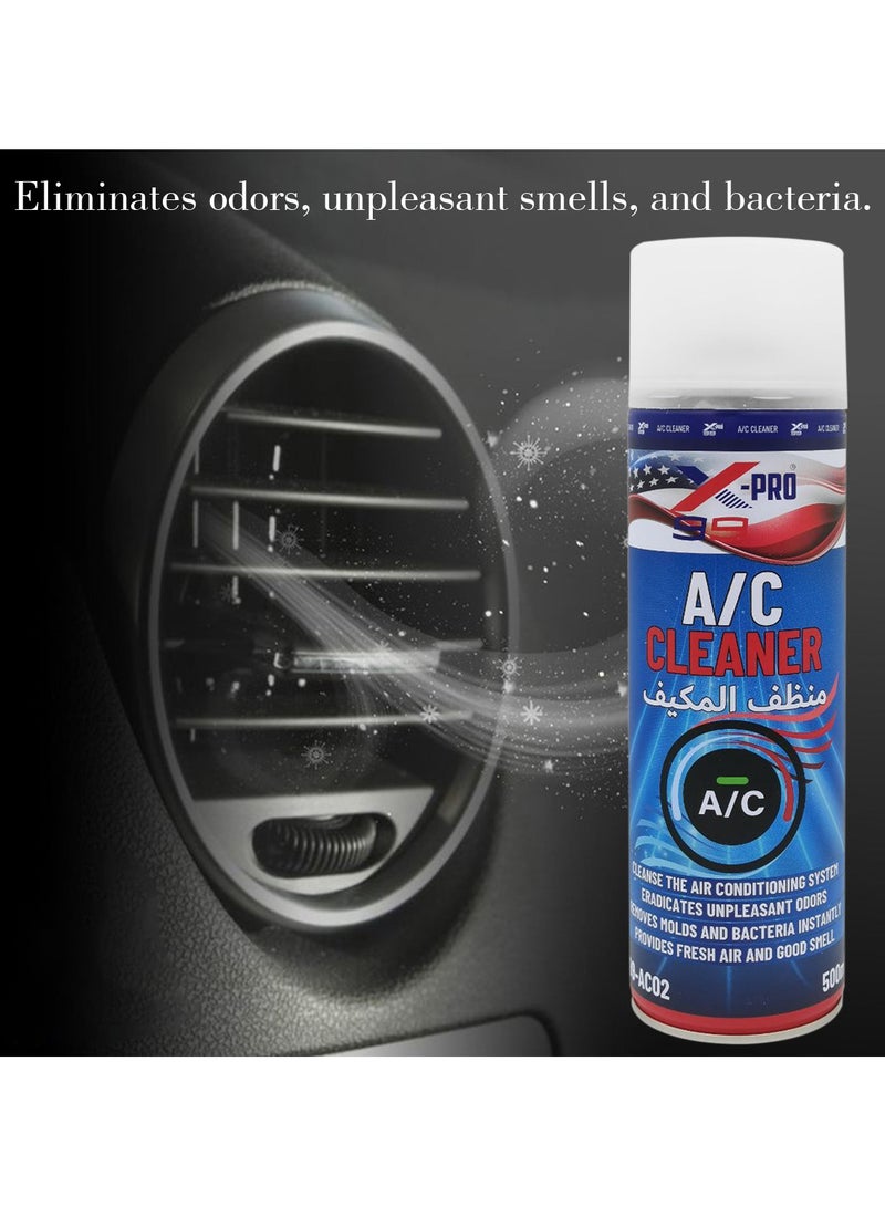 Xpro X99-AC02 Car AC Cleaner Spray 500ML - Eliminates Odors, Kills Bacteria, Removes Molds, and Cleans Car Air Conditioning System air conditioner cleaner - Image 5