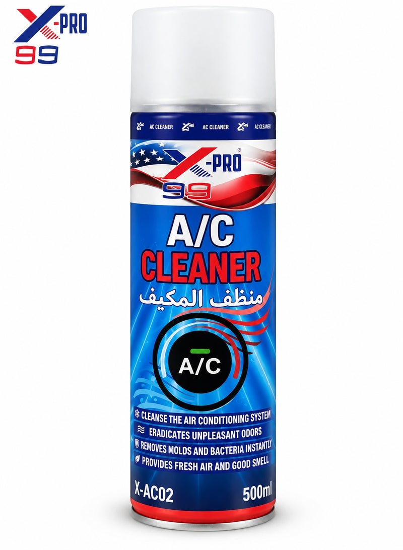 Xpro X99-AC02 Car AC Cleaner Spray 500ML - Eliminates Odors, Kills Bacteria, Removes Molds, and Cleans Car Air Conditioning System air conditioner cleaner - Image 1