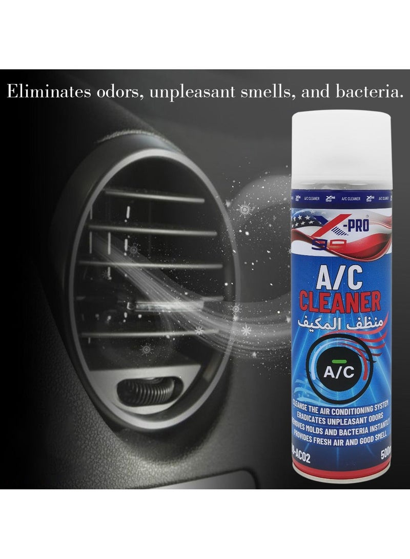 Xpro X99-AC02 Car AC Cleaner Spray 500ML - Eliminates Odors, Kills Bacteria, Removes Molds, and Cleans Car Air Conditioning System air conditioner cleaner - Image 4