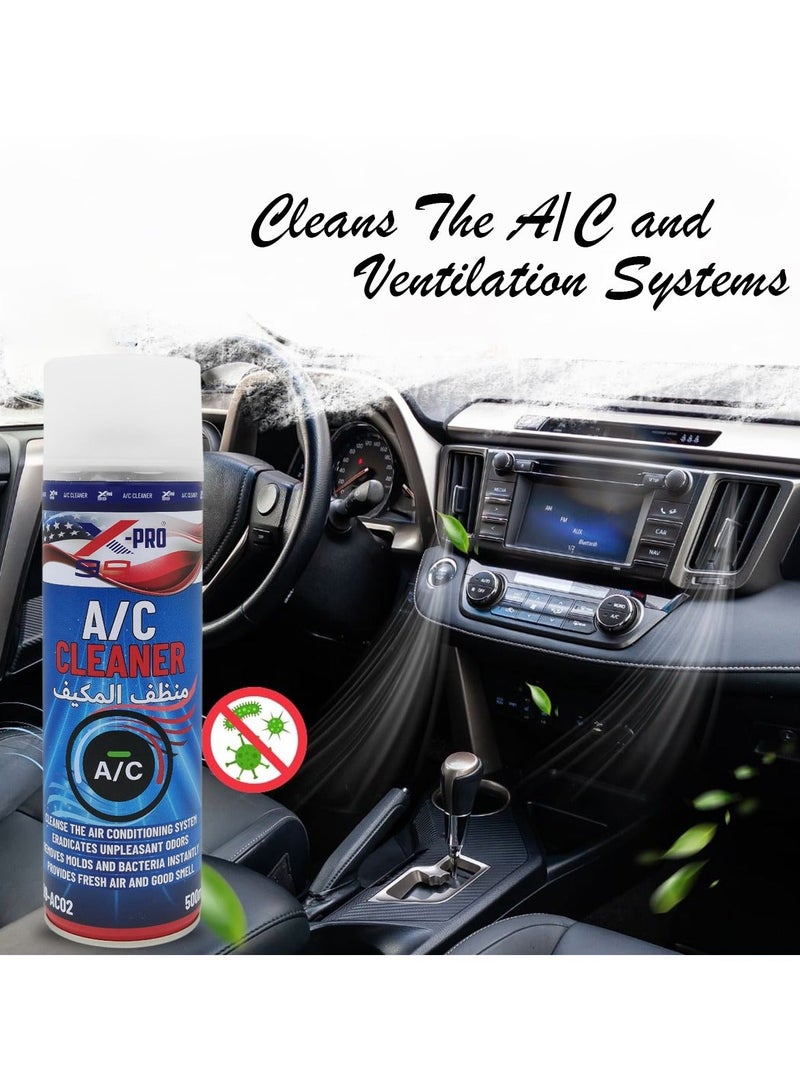 Xpro X99-AC02 Car AC Cleaner Spray 500ML - Eliminates Odors, Kills Bacteria, Removes Molds, and Cleans Car Air Conditioning System air conditioner cleaner - Image 5