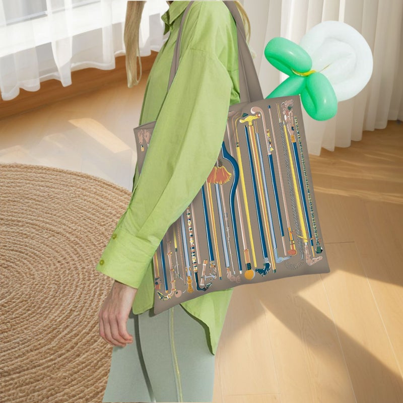 New Canvas Bag Women'S Shoulder Bag Portable Cloth Bag Large Capacity Carrying Book Bag Student Supplementary Bag - Image 3
