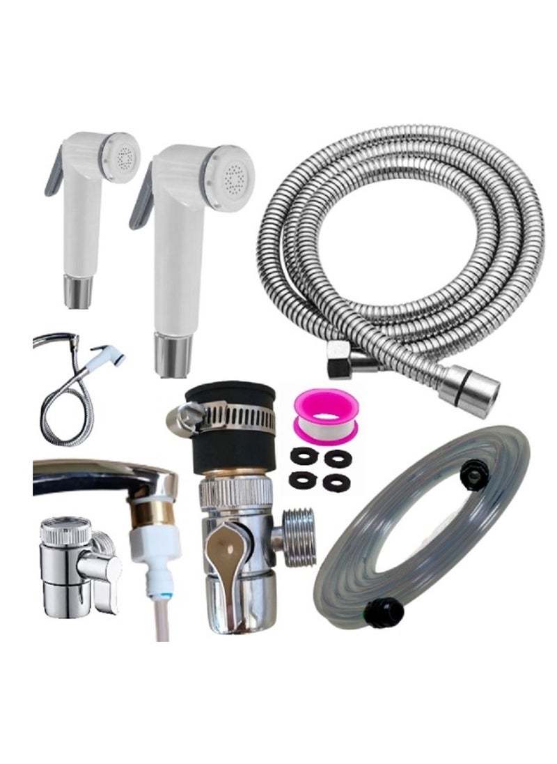 Shams Bathroom bidet with basic hose 1.5 meters + hand spray  - Image 1