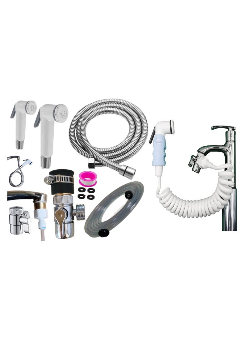 Shams Bathroom bidet with basic hose 1.5 meters + hand spray  - Image 2