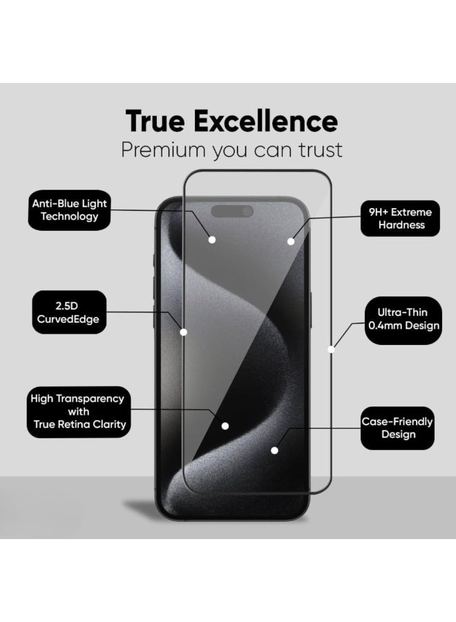 for iPhone 16 Pro / 17 Screen Protector – Unbreakable 9H+ Military Grade Tempered Glass, HD Clarity, Shatterproof, Easy Installation, Case Friendly - Image 4
