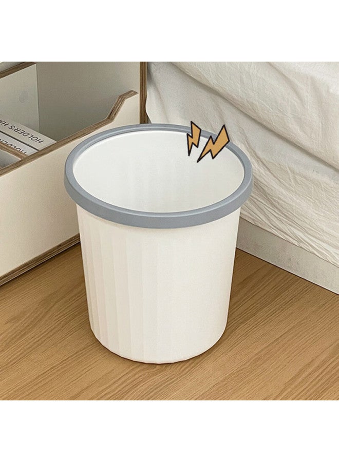 MR. Miaoran Lidless Trash Can With Pressure Ring, 2-pack, 8l Thick Large Capacity, Light Luxury, For Living Room, Kitchen, Bedroom, Bathroom, Wastebasket - Image 3