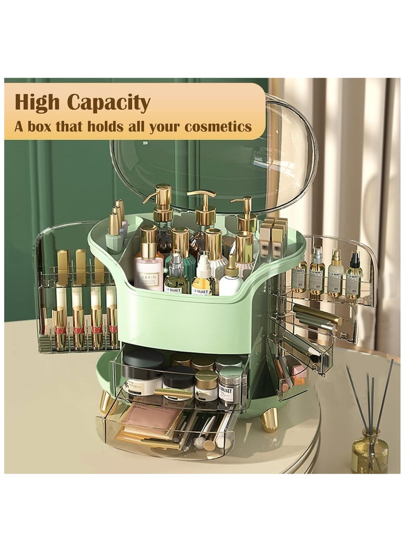 Soofam Vanity Makeup Organizer Portable Cosmetic Storage Display Cases with Drawer and Transparent Lid Dustproof and Waterproof - Image 3