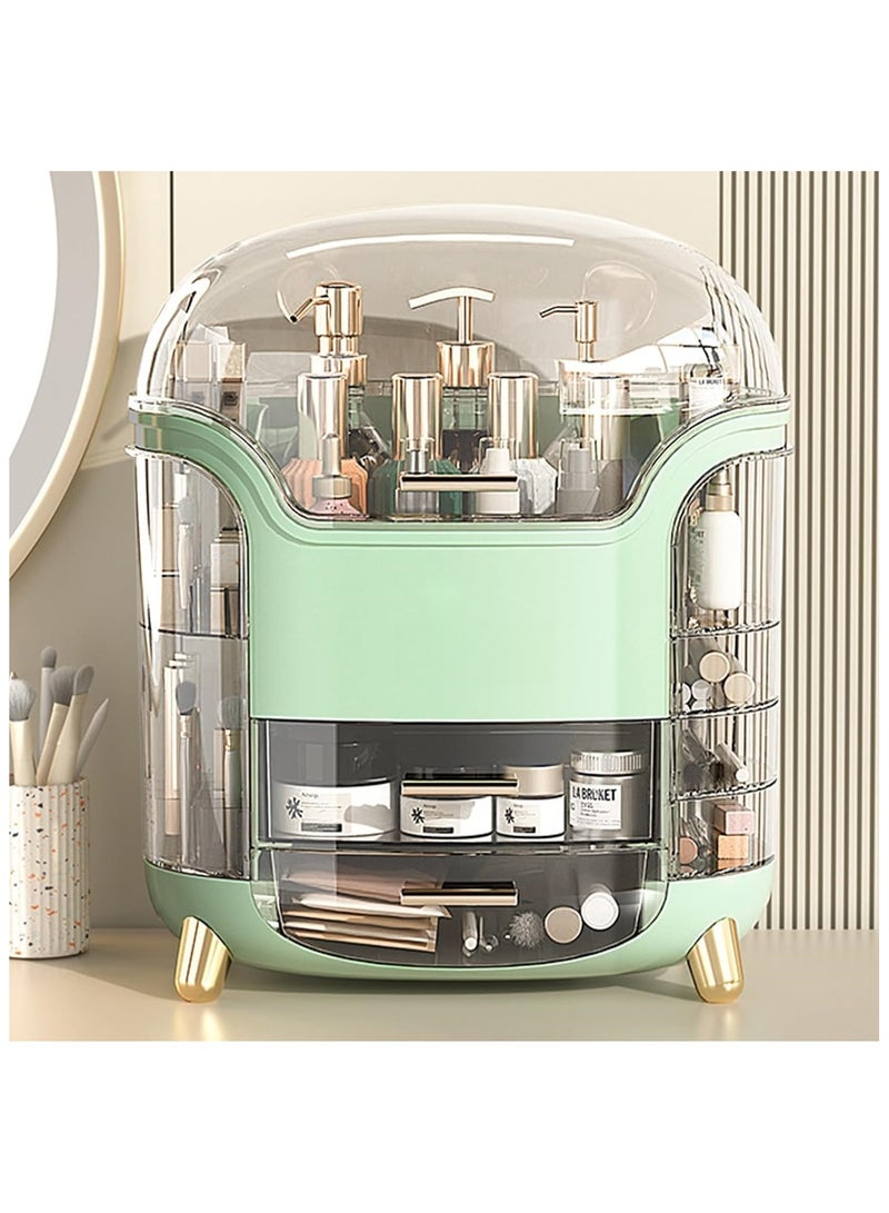 Soofam Vanity Makeup Organizer Portable Cosmetic Storage Display Cases with Drawer and Transparent Lid Dustproof and Waterproof - Image 1