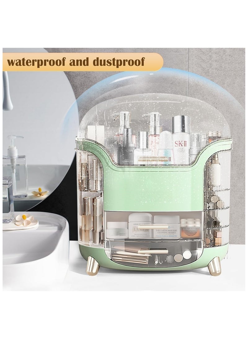 Soofam Vanity Makeup Organizer Portable Cosmetic Storage Display Cases with Drawer and Transparent Lid Dustproof and Waterproof - Image 2