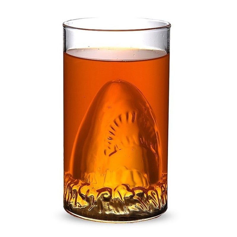 uessegs 1300ML New Sharks Cup Handmade Glass Beer Mug Glassware White