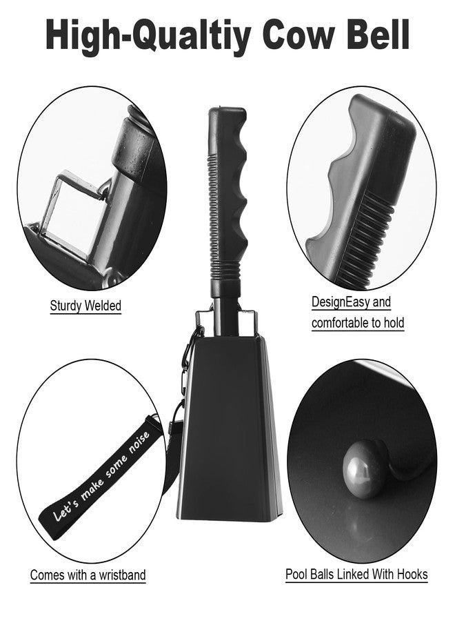 CHMI Cow Bells with Wrist Strap - Cowbell with Handle 2pcs, Customizable Cowbells for Sporting Events, for Football Games,Party, Concert, Graduations - Image 5
