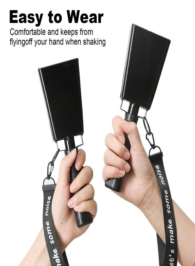 CHMI Cow Bells with Wrist Strap - Cowbell with Handle 2pcs, Customizable Cowbells for Sporting Events, for Football Games,Party, Concert, Graduations - Image 3