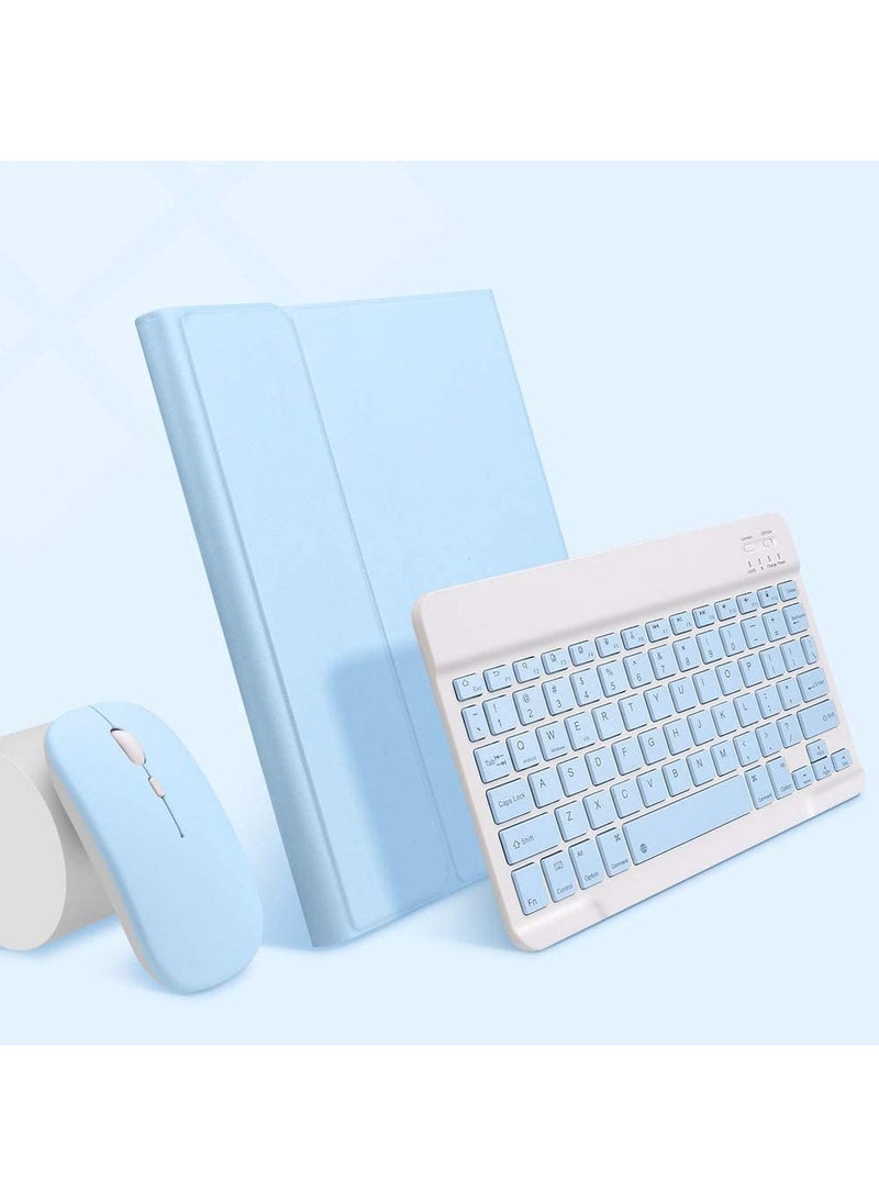 Galaxy Tab S8 11 2022 case with Keyboard and Mouse Arabic and English with Detachable Wireless Bluetooth Keyboard Leather Stand with Pencil Holder