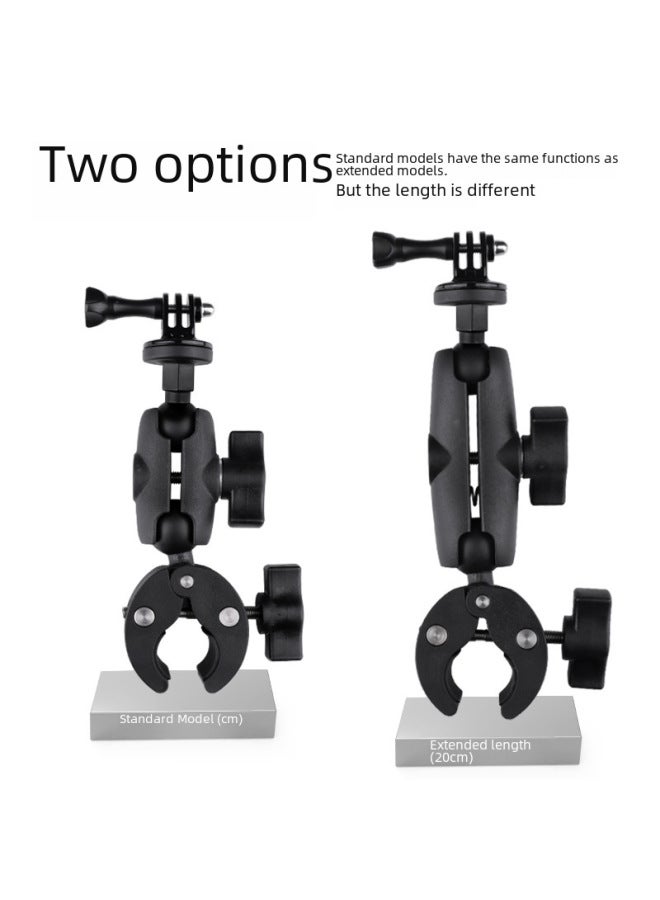 Generic Electric Car Mobile Phone Sports Camera Handlebar Bracket Motorcycle Riding Navigation Bracket Universal Clip Selfie Live Clip-Color:Standard Edition + Integrated Cold Shoe Clip  - Image 3