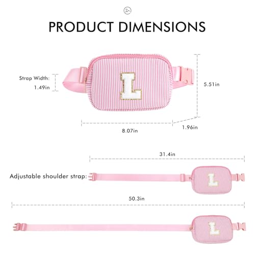 YOOLIFE Teacher Appreciation Gifts - Fanny Pack Crossbody Bag Belt Bag Cute Trendy Stuff for Girls Kids | Pink - Image 3