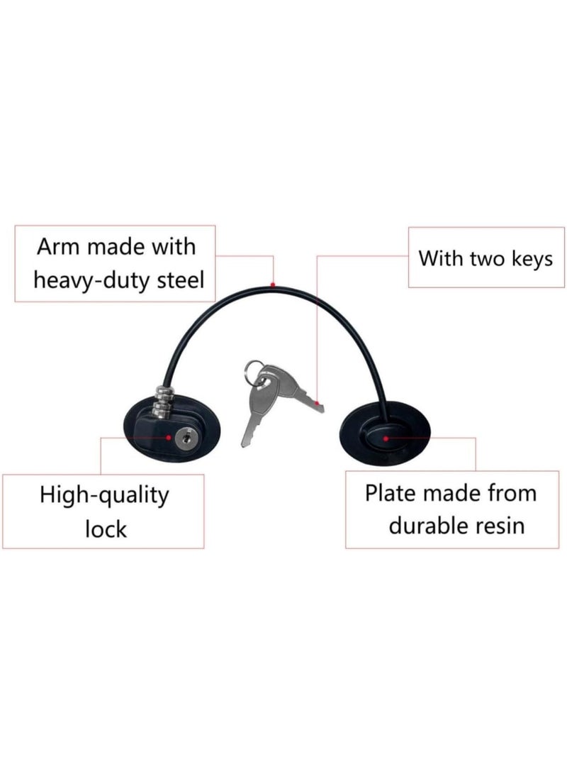 Gonice 2 Pack Refrigerator Door Locks with 4 Keys, File Drawer Lock, Freezer Door Lock and Child Safety Cabinet Locks by Black - Image 4