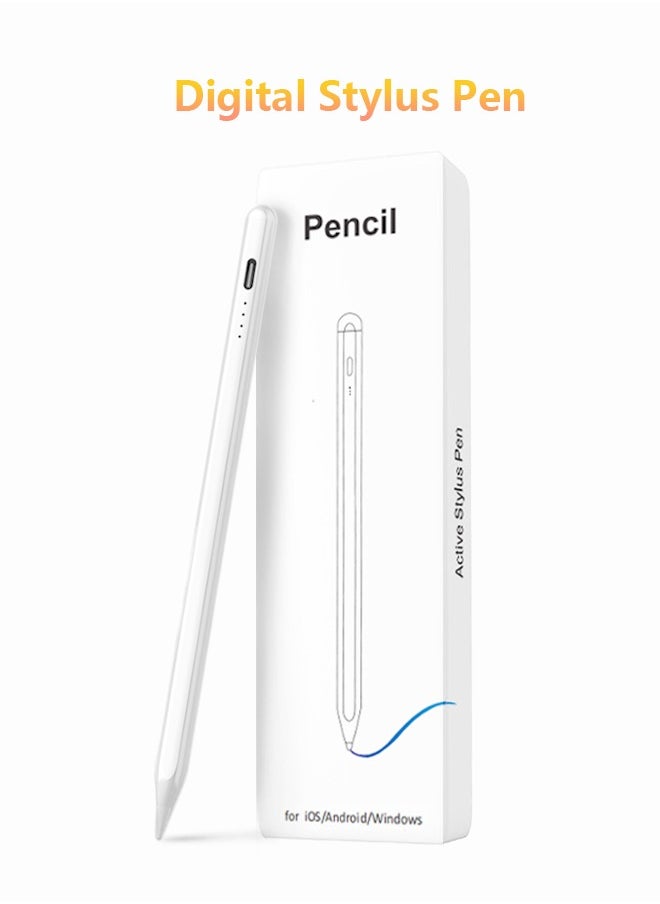 Generic - Capacitive Stylus Pen Compatible with iPad (2018-2022), Android and Windows, Magnetic Adsorption for iPad (10/9/8/7/6th), iPad Pro (11/12.9in), iPad Mini (6/5th), iPad Air(5/4/3rd Gen) - Image 1