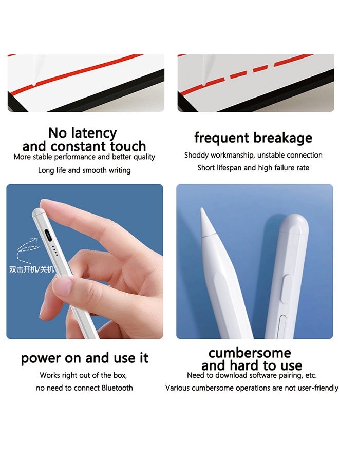 Generic - Capacitive Stylus Pen Compatible with iPad (2018-2022), Android and Windows, Magnetic Adsorption for iPad (10/9/8/7/6th), iPad Pro (11/12.9in), iPad Mini (6/5th), iPad Air(5/4/3rd Gen) - Image 1
