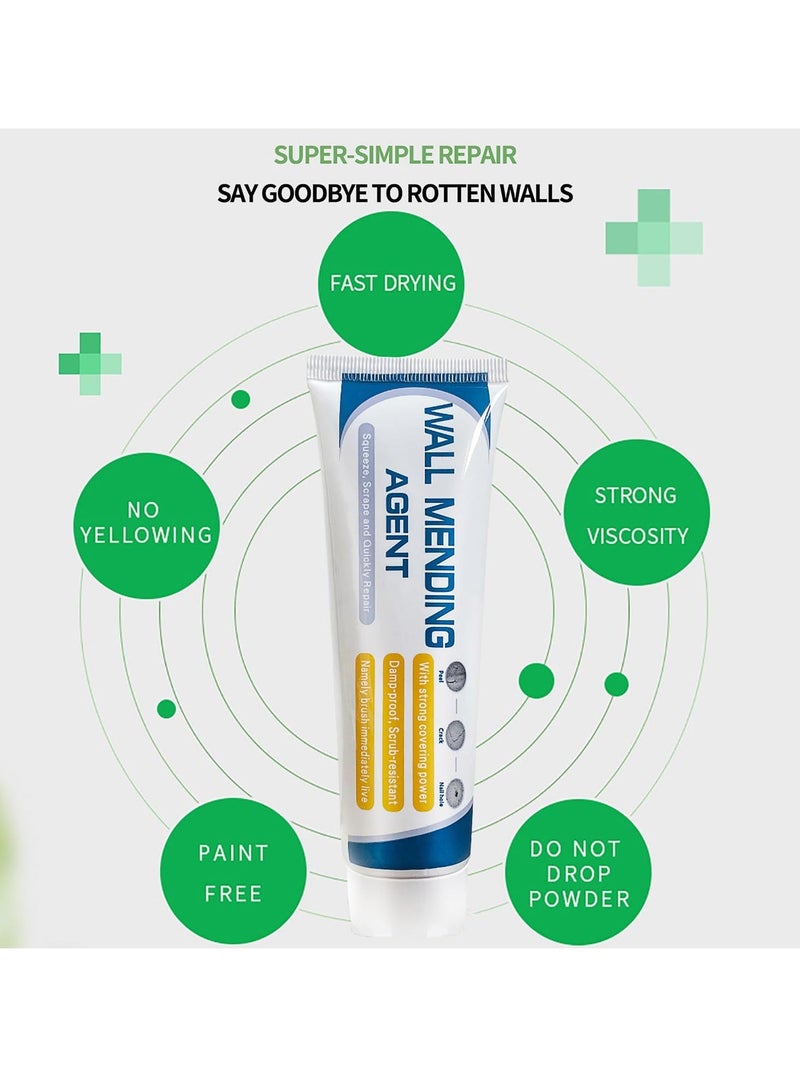 Drywall Repair Kit, 2 Pcs Wall Repair Patch Kit with Scraper, Wall Mending Agent Large Hole Drywall Patch, Easy to Fill Holes in Home Wall and Quick Repair Crack, Plaster Wall Repair  - Image 3