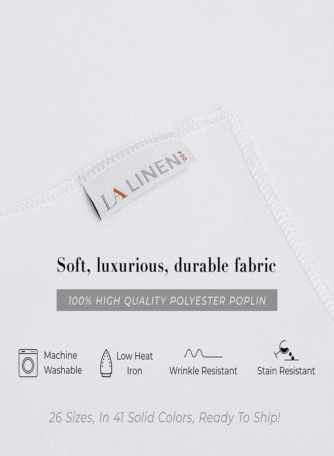 LA Linen Polyester Poplin Washable Rectangular Tablecloth, Stain and Wrinkle Resistant Table Cover 60x102, Fabric Table Cloth for Dinning, Kitchen, Party, Holiday 60 by 102-Inch, Royal Blue - Image 3